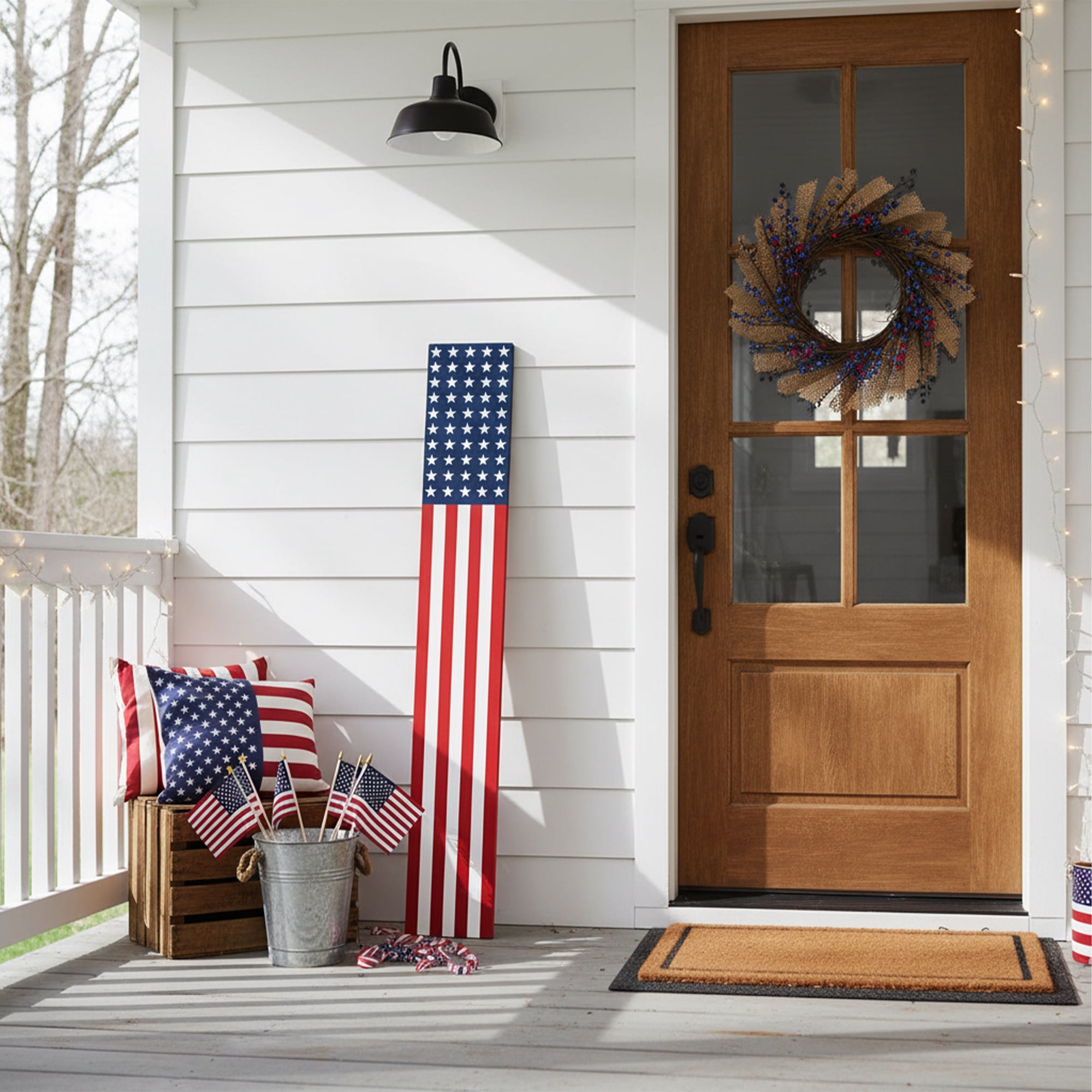 Calloway Mills 118854707 American Flag Porch leaner, 47" x 07"
