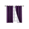 thumbnail image 4 of Set of 2 Panels Noa Blackout Thermal lined Window Curtain Drapes With Grommets For Bedroom Plum Color 63" length, 4 of 5