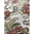 thumbnail image 2 of Decora Furnishings Woven Jacquard Floral Design Sewing and Craft Fabric by The Yard, Orangish Red, 2 of 10