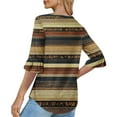 thumbnail image 4 of Hvot&aat Women's Fashion 1/2 Bell Sleeve Tops Summer Casual V Neck Printing Blouses Loose Lightweight Tee, 4 of 5