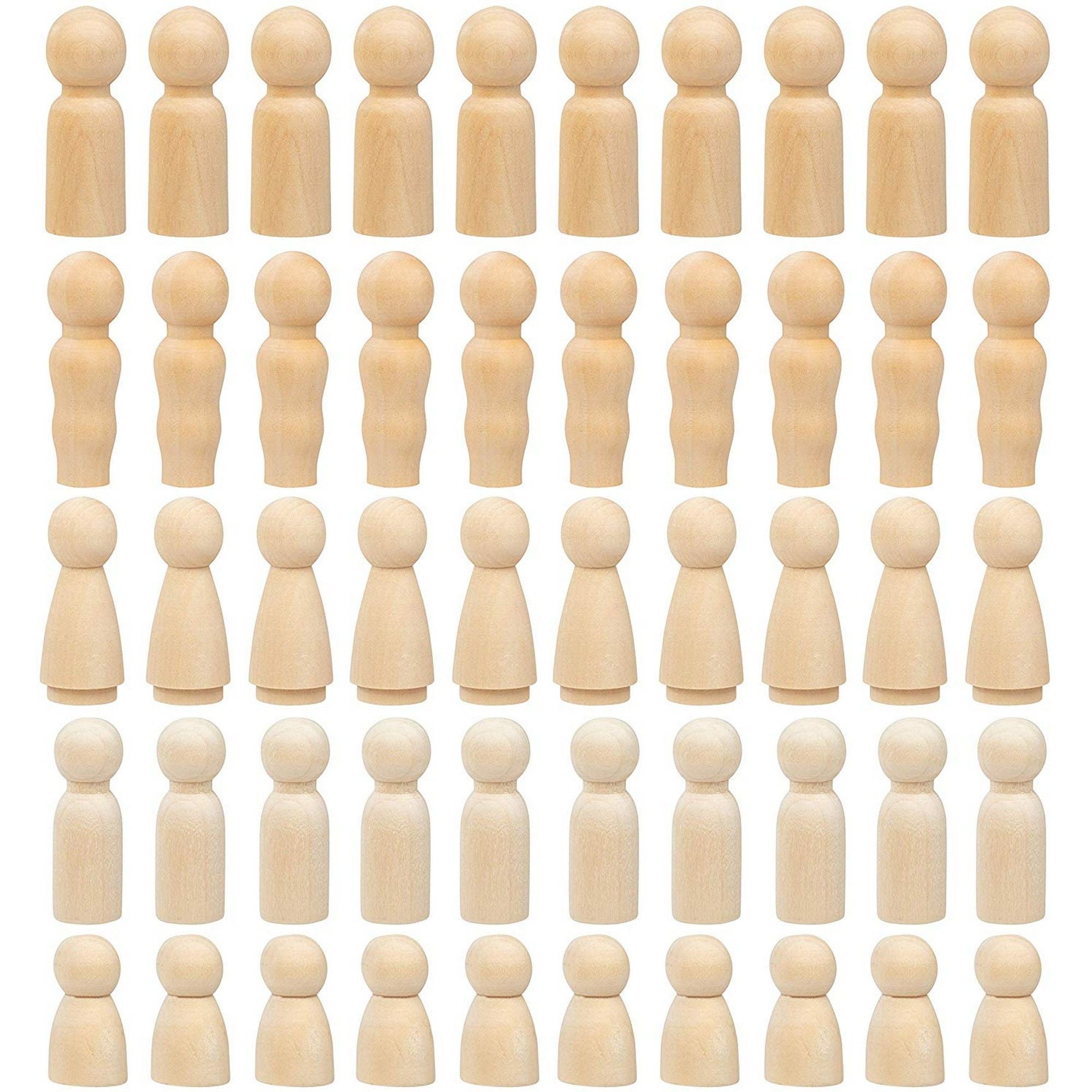 Peg Dolls 50 Pack Unfinished Wooden Peg Dolls Peg People Doll