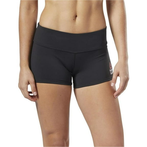 Reebok Womens Chase Bootie Athletic Workout Shorts, Black, X-Small