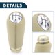thumbnail image 4 of Pomo de cambio de marchas Unique Bargains 5 velocidades para Renault Clio III 05-09 plástico beige, 4 of 6
