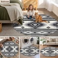 thumbnail image 6 of Round Area Rug 6ft,Retro Aztec Ethnic Style Washable Carpet Non-Slip Runner Accent Rugs Indoor Floor Mat for Bedroom Living Room Decor,Abstract Geometric, 6 of 9