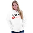 thumbnail image 3 of Cute Attitude Keep It Sassy Kiss Lips Women Plus Size Graphic Pullover Hoodie Brisco Brands 5X, 3 of 4