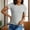 Gray, variant on Women's Casual Basic Going Out Crop Tops Slim Fit Short Sleeve Crew Neck Tight T Shirts Black XL