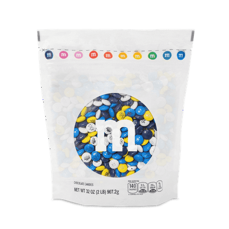 M&M'S Hanukkah Milk Chocolate Candy, 2lb Resealable Bulk Bag