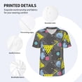 thumbnail image 3 of Kdxio Geometric Mens T-Shirts Baseball Vintage Fashionable Lightweight Casual Crew Neck Slim Fit with Long Sleeves-XX-Large, 3 of 7