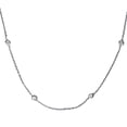 thumbnail image 1 of Collier pour Femmes en Or Blanc 14K avec Station de Diamants 1ct, 1 of 3