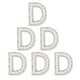 thumbnail image 1 of Parches de Letras de Rhinestone Uxcell, Parche de Letras Inicial Autoadhesivo D, 1 of 7