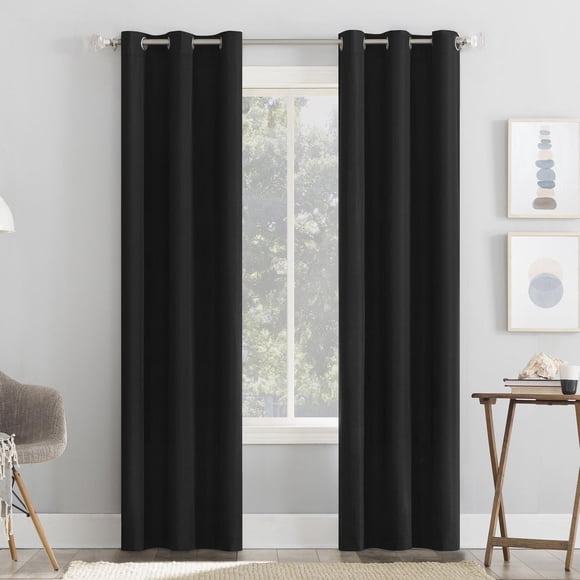 Mainstays Cooper Thermal Blackout Grommet Window Curtains Panel