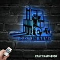 thumbnail image 3 of Craftnamesign Custom Forklift Driver Metal Wall Art LED Light, Personalized Fork Lift Name Sign, 3 of 5