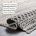 thumbnail image 3 of nuLOOM Talula Soft Textured Tassel Area Rug, 3' x 5', Talula Beige, 3 of 13