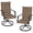 Brown, variant on DELMANGO Patio Swivel Chairs Set of 2, Outdoor Dining Chairs High Back, All-Weather Textilene Swivel Rocker Chair for Lawn Porch Garden, Brown