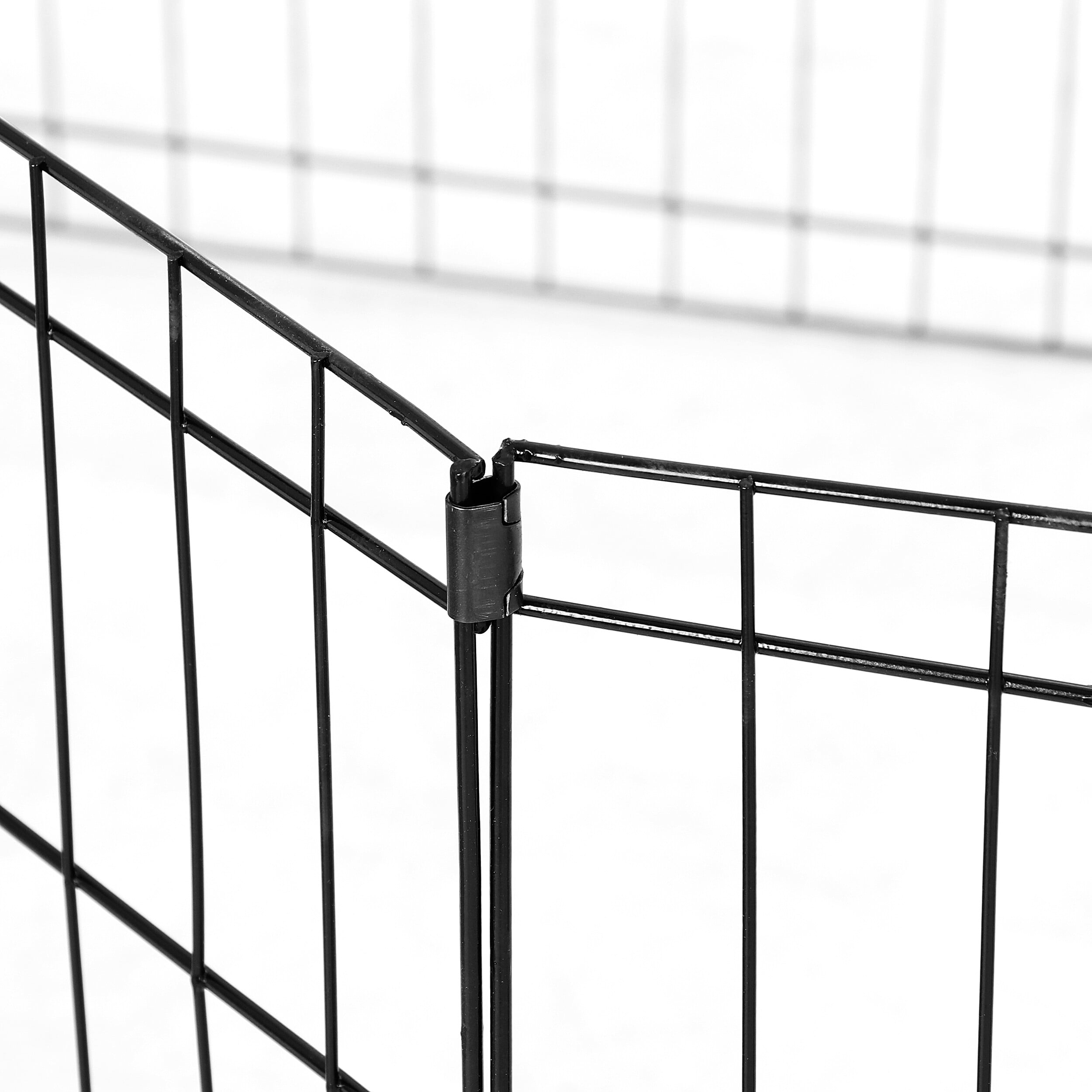ZENY 24" Pet Playpen Indoor Outdoor 8 Panels Metal Dog Playpen Exercise Fence