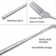 thumbnail image 4 of Tenedores Extensibles, Tenedores Telescópicos para Barbacoa de Acero Inoxidable, 8,7-25,4 Pulgadas, Tenedor de para Postre, Tenedores para Cubiertos de Postre de Fruta, 4 of 5