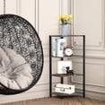 thumbnail image 5 of Corner Bookshelf, 4 Tier Corner Bookshelf, Freestanding Corner Bookshelf Shelf, Wood Storage Shelf with Metal Frame, Entryway, Home office, Gray, 5 of 5