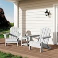 thumbnail image 6 of Wildbreak Outdoor Folding Adirondack Chair, with Wooden Textured, 29.92 x 29.13 x 35.43“, White, 6 of 9