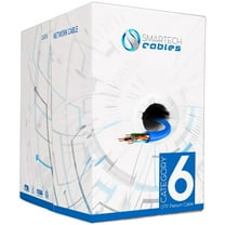 1000ft Cat6 Plenum Ethernet Cable – CMP Rated, 23AWG UTP, 550MHz, 10Gbps | High‑Speed Bulk Network Cable | Easy Pull Box Blue