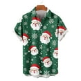 thumbnail image 5 of Mens Christmas Hawaiian Shirts Party Short Sleeve Button Down Shirt Turndown Collar Blouse, 5 of 5