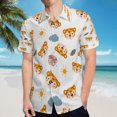 thumbnail image 5 of High Quality Hawaiian Shirts for Men Short Sleeve Aloha Beach Shirt Floral Summer Casual Button Down Shirts Blouses 3KEOLX, 5 of 7