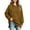 Coffee, variant on Drawstring Hood Front Kangaroo Pocket Dual Side Slit Drop Shoulder Oversized Long Pullover Hoodie for Women Spring Fall Casual Daily Tops