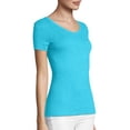 thumbnail image 3 of Hanes Women's FreshIQ X-Temp Tri-Blend Performance V-Neck Tee, 3 of 5