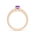 thumbnail image 2 of ANGARA Natural Octagonal Amethyst Cocktail Ring with Diamonds in 14K Rose Gold for Women (Size-7x5mm) | February Birthstone, Birthday, Anniversary, Jewelry Gift for Women | Natural Amethyst Ring, 2 of 9