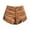 Brown, variant on Womens Retro Western Shorts High Button Waist Fringe Faux Suede Summer Shorts with Pockets Sky Blue