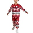 thumbnail image 2 of Family Matching Pajamas Adult Kids Christmas Bear Print  Long Sleeve Tops and Stretch Casual Pants Sleepwear, 2 of 10