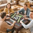 thumbnail image 7 of Classic Boho Pattern Non-Slip Game Room Mat 31.5 Inch Square Rubber Mahjong Playing Surface with Noise Dampening for Card Games and Board Game Nights, 7 of 7