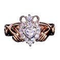 thumbnail image 1 of Anillo de compromiso de circón con forma de corazón de la mano de la corona de la señora de la moda Wmkox8yii fajkfhkj1863, 1 of 3
