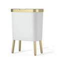thumbnail image 6 of Modern Waste Basket with Press Open Lid Standing Trash Can for Kitchen Bathroom Household and Commercial Spaces, 6 of 8