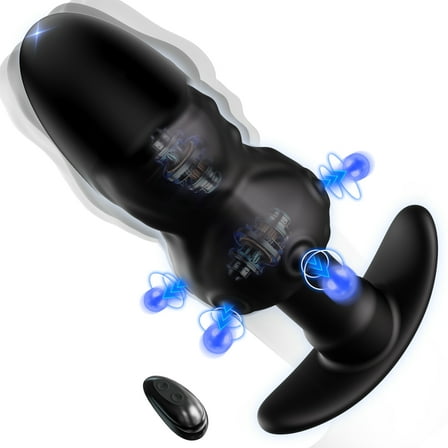 KERERO Prostate Massager Anal Vibrator for Men, Anal Toys with 9 Tapping & Vibrating Modes,360°Anal Butt Plug Vibrator Sex Toys for Men