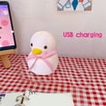 thumbnail image 4 of Cute Baby Duck Night Light Warm White Decoración Enfermería Lactancia Lámpara LED USB Rosa jinwen linda luz de noche de pato, 4 of 7