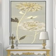 thumbnail image 3 of Jardin Floral Métallique Doré II - Toile Encadrée Moderne et Charmant, 3 of 3