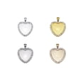 thumbnail image 4 of Sonducket 50 piezas de bandejas colgantes con bisel de corazón, accesorios de diamantes de imitación, espaciadores de dijes para fabricación de joyas Ropa, zapatos y accesorios Miscelánea Blanco K Sonducket AP009583-03, 4 of 6