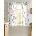 thumbnail image 4 of Pink Spring Floral Sheer Curtains 45 Inch Length 2 Panels Set for Living Room/Bedroom, Flowers Elegant Pastoral Leaves Kitchen Curtains Grommet Semi-Sheer Curtains Drapes Window Treatments 42"x45"x2, 4 of 7