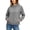 Gray, variant on Women Zip Hooded Jacket Sunscreen Long Sleeve High Neck Smocked Cuffs Slim Casual Basic Travel Workout Solid Zip Up Jacket, Orange S