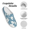 thumbnail image 5 of Lsque Lilies Flowers Pattern Womens Comfort Cotton on Scuff With Memory Foam and Anti-skid Sole Slipper-46/47, 5 of 7