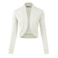 thumbnail image 1 of Doublju Women's Open Front Cardigan Long Sleeve Plus Size Office Cardigan, 1 of 4