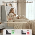 thumbnail image 4 of ARICOEASY Upholstered Headboard for Queen Beds, Height Adjustable and Ergonomic Head Board, White, 4 of 8