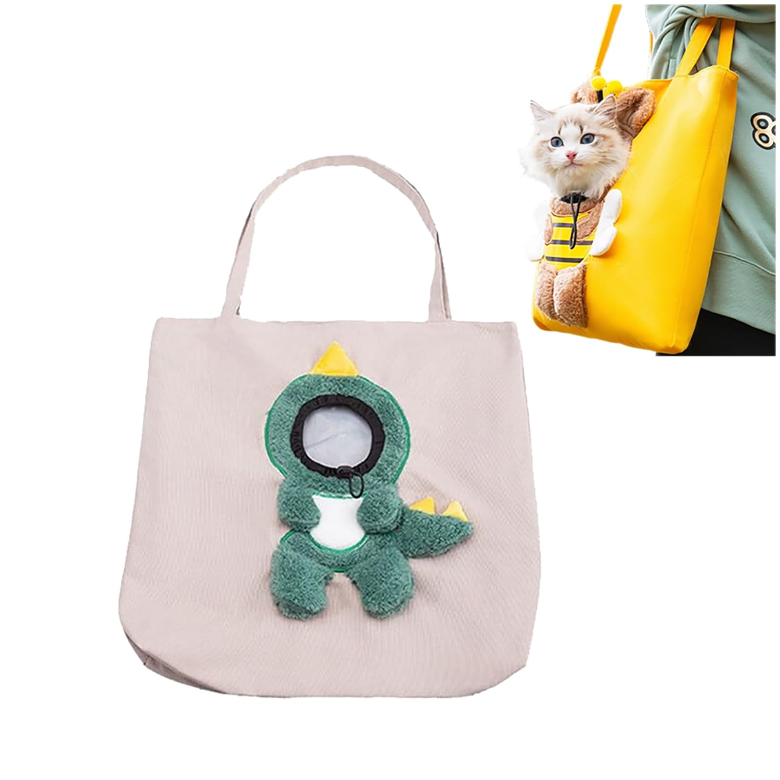 Cute Dew Head Shape Cat Bag Adjustable Shrink Hole For Head Popping And Interactive Fun Perfect For Outdoor Walking With Large Cats