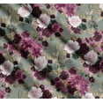 thumbnail image 3 of Soimoi Green Cotton Poplin Fabric Leaves & Peony Floral Print Fabric by the Yard 42 Inch Wide, 3 of 7