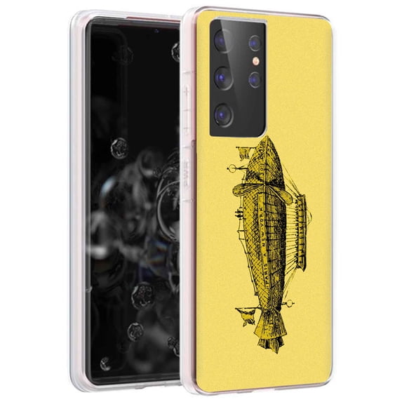 TalkingCase Slim Phone Case for Samsung Galaxy S21 Ultra 5G, S30 Ultra, (Not S21,S21+), spaceship Print, Lightweight,Flexible,Soft, USA