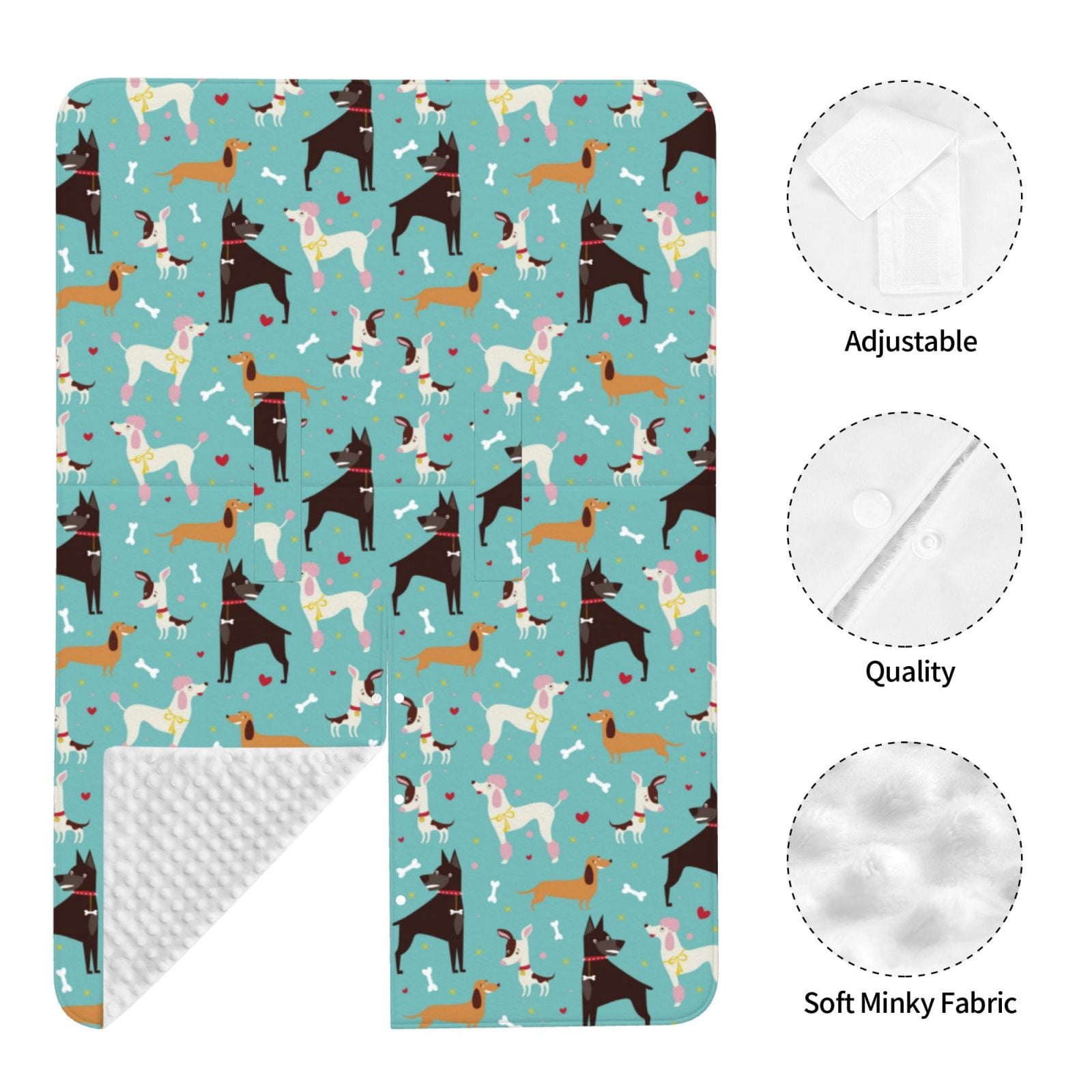 Naloa Cute Dog Baby Car Seat Cover, Breathable Baby Carrier Cover, Multiuse Baby Carrier Cover & Nursing Breastfeeding Cover