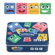 RUIG Face Changing Magic Cube Game, Expression Puzzle Building Blocks Pattern Matching Game, Educational Puzzles Toy Board Games for Kids and Adults with Bell