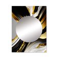 thumbnail image 2 of Designart "Golden Marble Waves in Geode II" Abstract Mirror Wall Decor - Modern Gold Abstract Hallway Wall Mirror Art - 40" x 30" Inch, 2 of 5