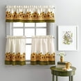 thumbnail image 4 of Sunflower Garden Window Kitchen Curtain Tier and Valance, Yellow, 36-Inch Tier Set, 4 of 6