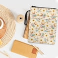 thumbnail image 3 of HELLHERO Book Cover Sleeve Pouch with Decorative Design Polyester Fabric Easy Carry Book Case Book Covers Washable Book Carrying Case with Pocket, Corgi Sunflower Books, 3 of 8
